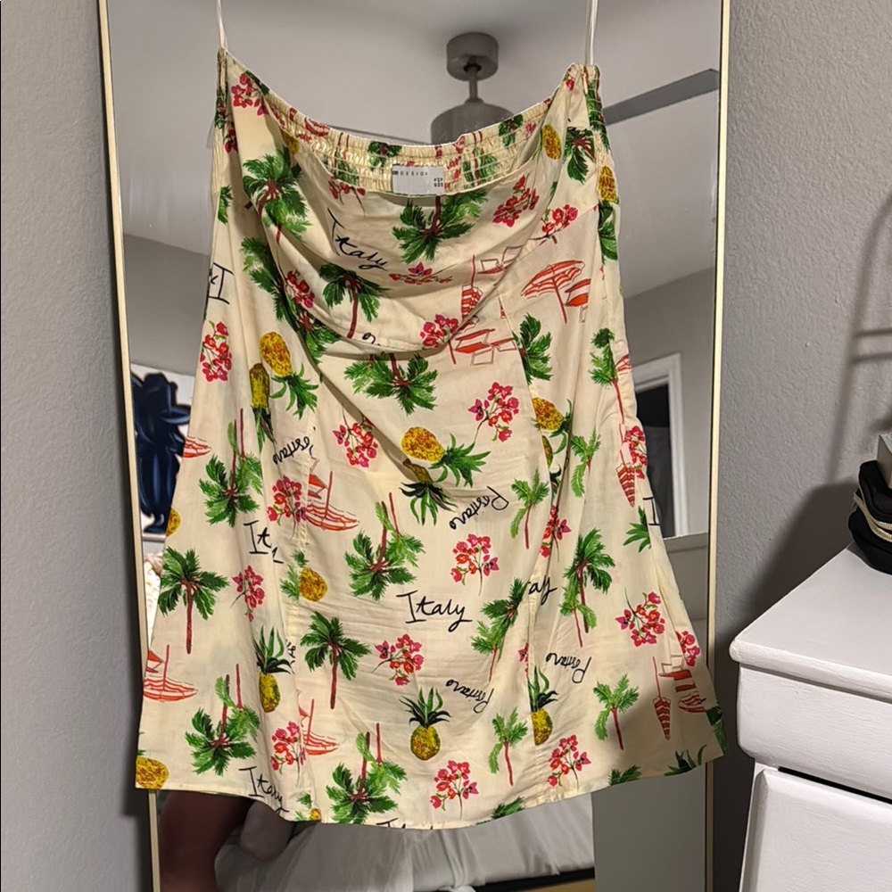 Tropical Print Mini Dress